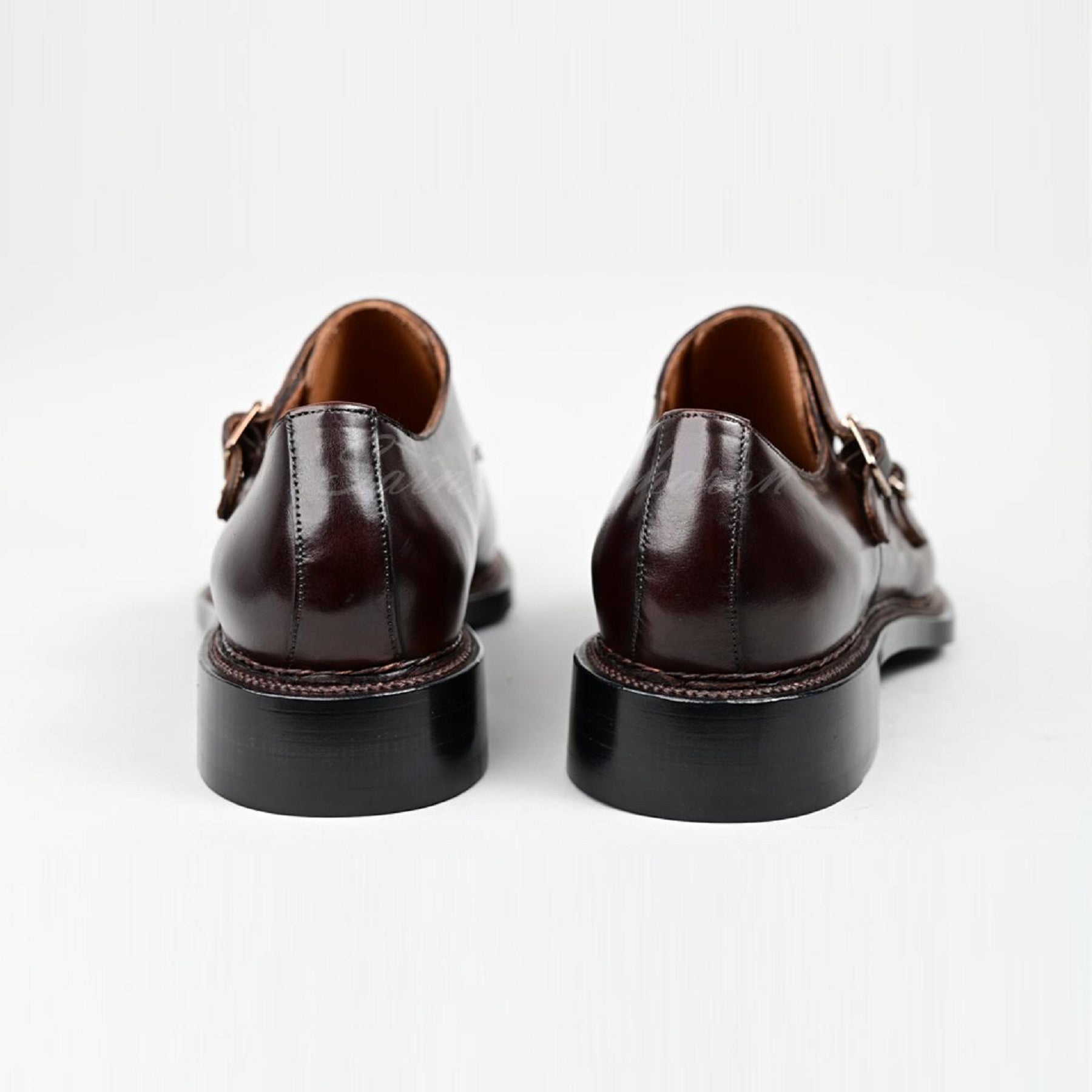 VSong MTO Brown Norwegian Double Monkstraps Shoes