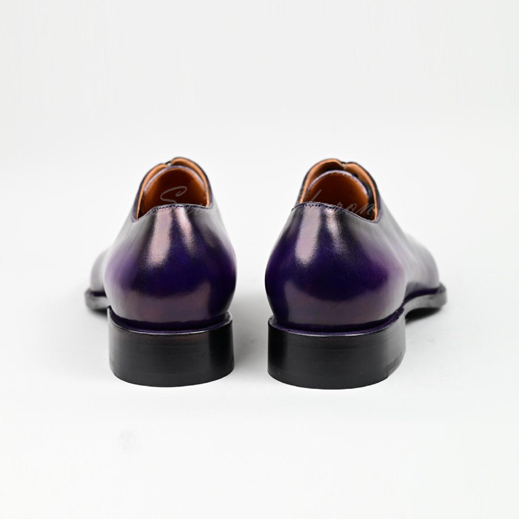 VSong Purple Oxfords Cap Toe Shoes Wedding Shoes for Men