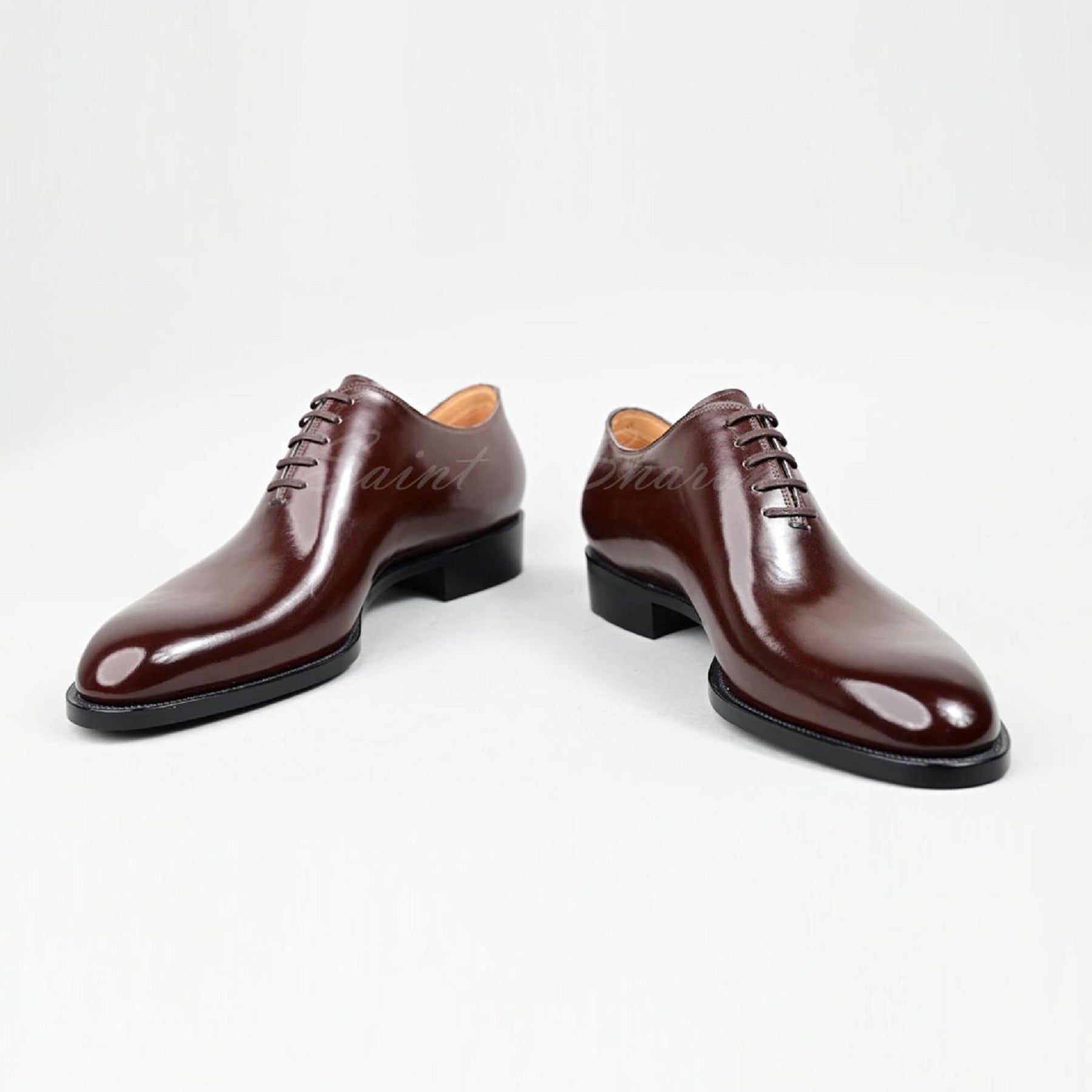 VSong Brown Oxfords Shoes Wholecut Cap Toe Male Formal Dress Shoes