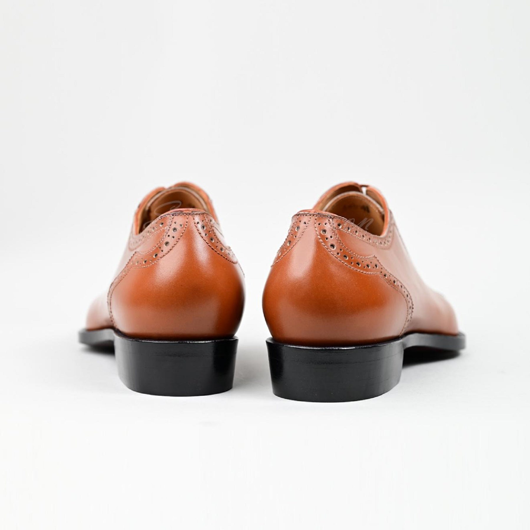 VSong Orange Oxfords Shoes Burnished Cap Toe Male Social Shoes