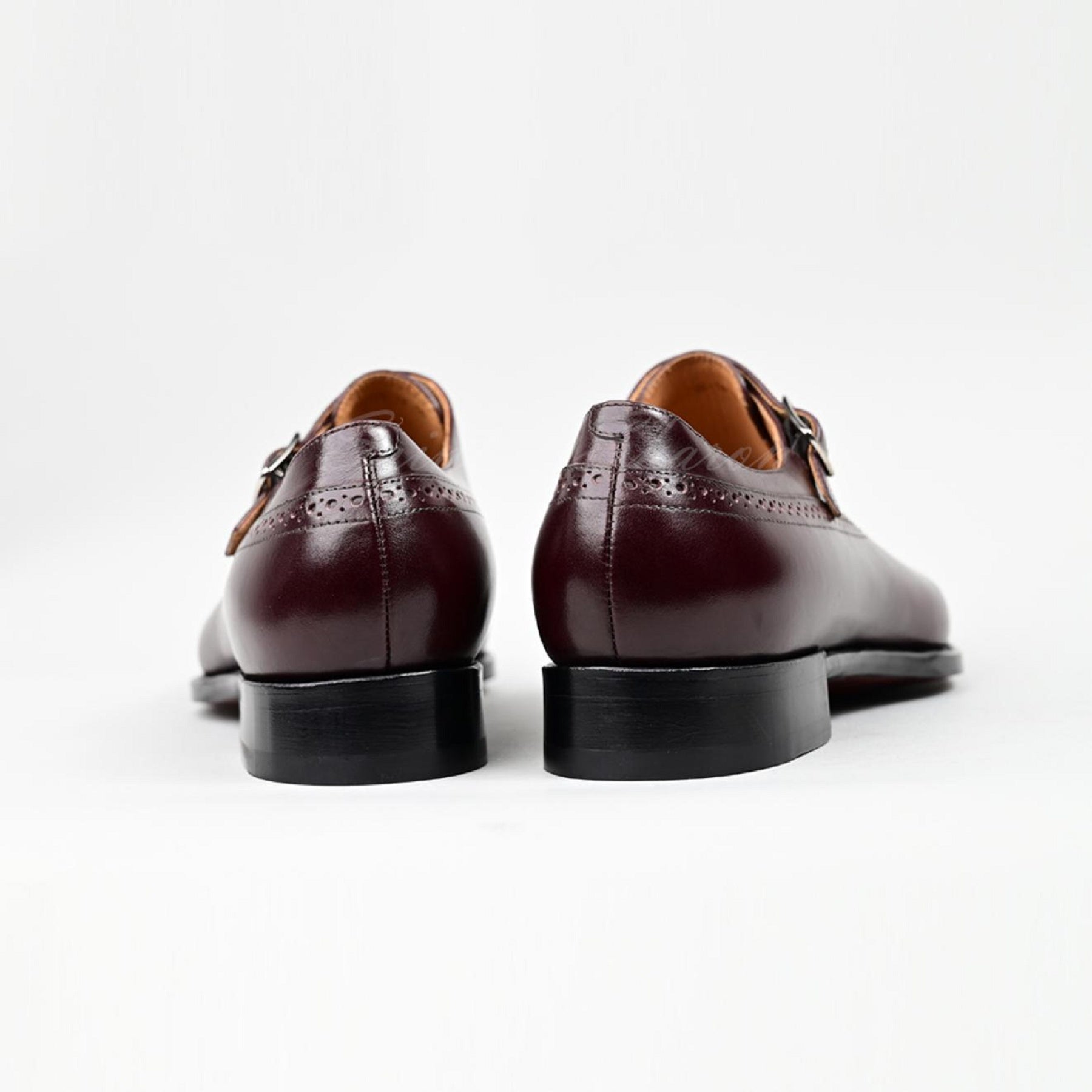 VSong MTO Single Monkstraps Burgundy Shoes