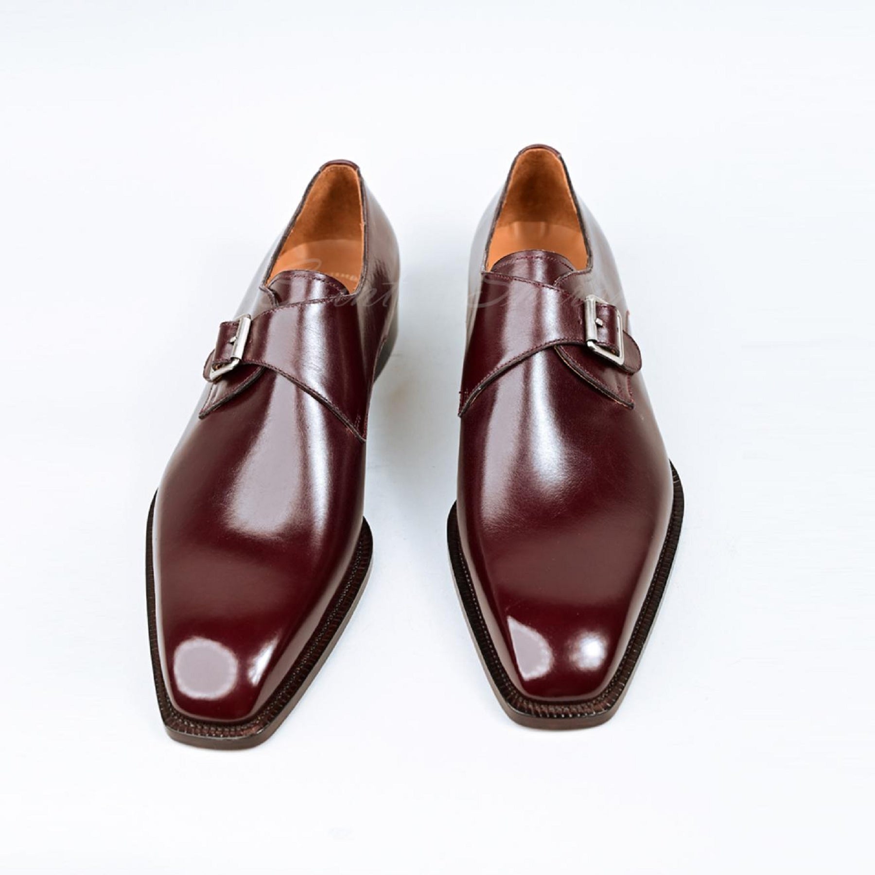 VSong MTO Single Monkstraps  Shoes Burgundy