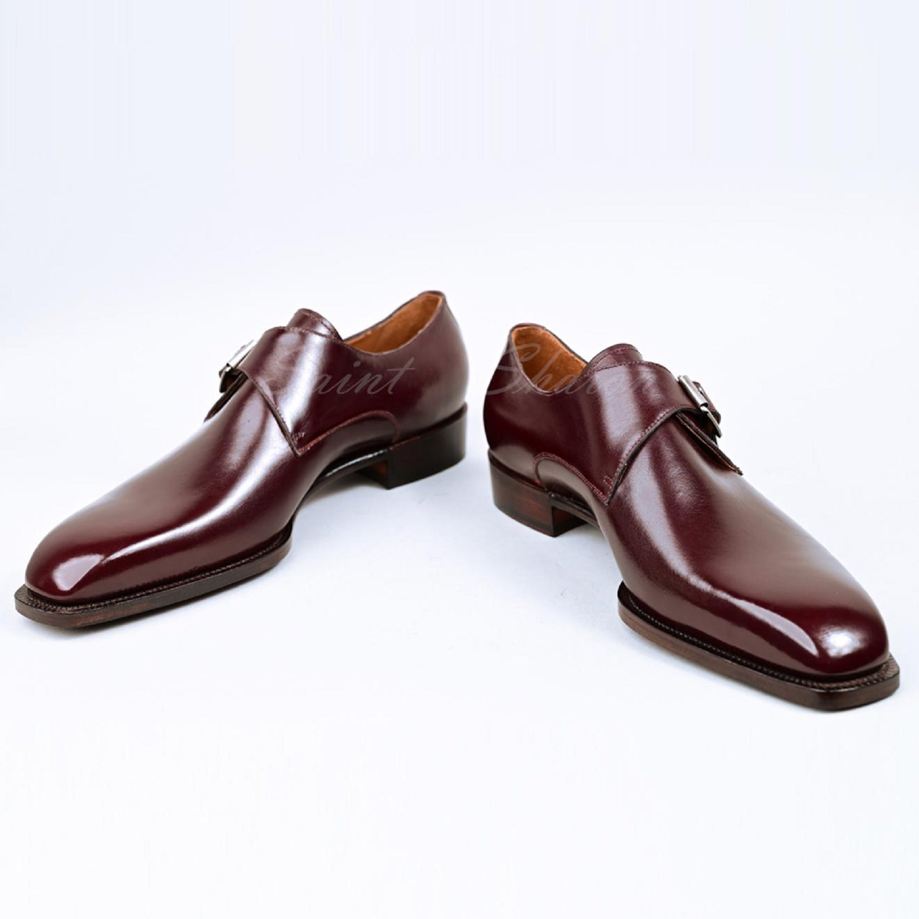 VSong MTO Single Monkstraps  Shoes Burgundy