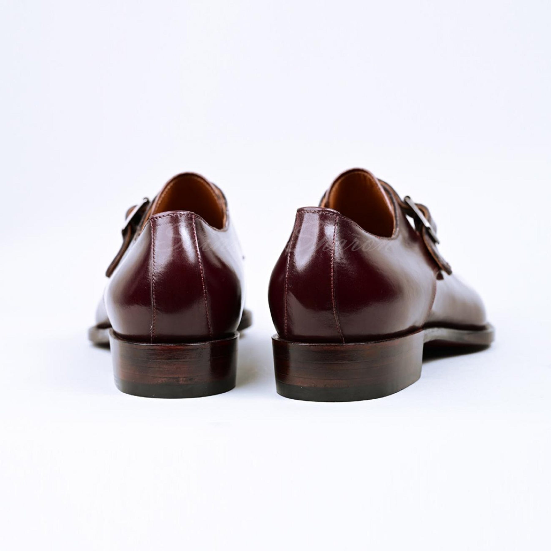 VSong MTO Single Monkstraps  Shoes Burgundy