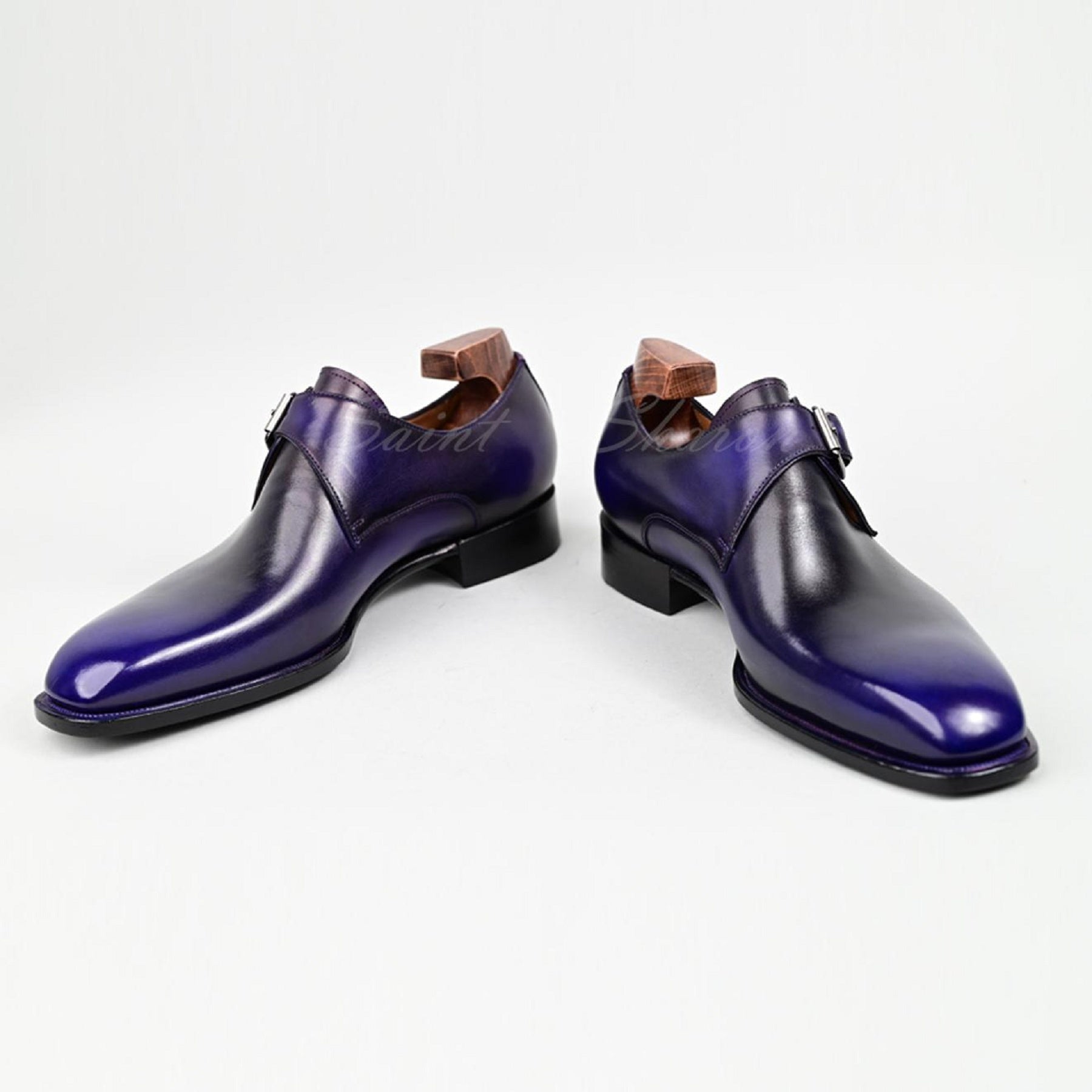 VSong MTO Single Monkstraps Royal Blue Shoes