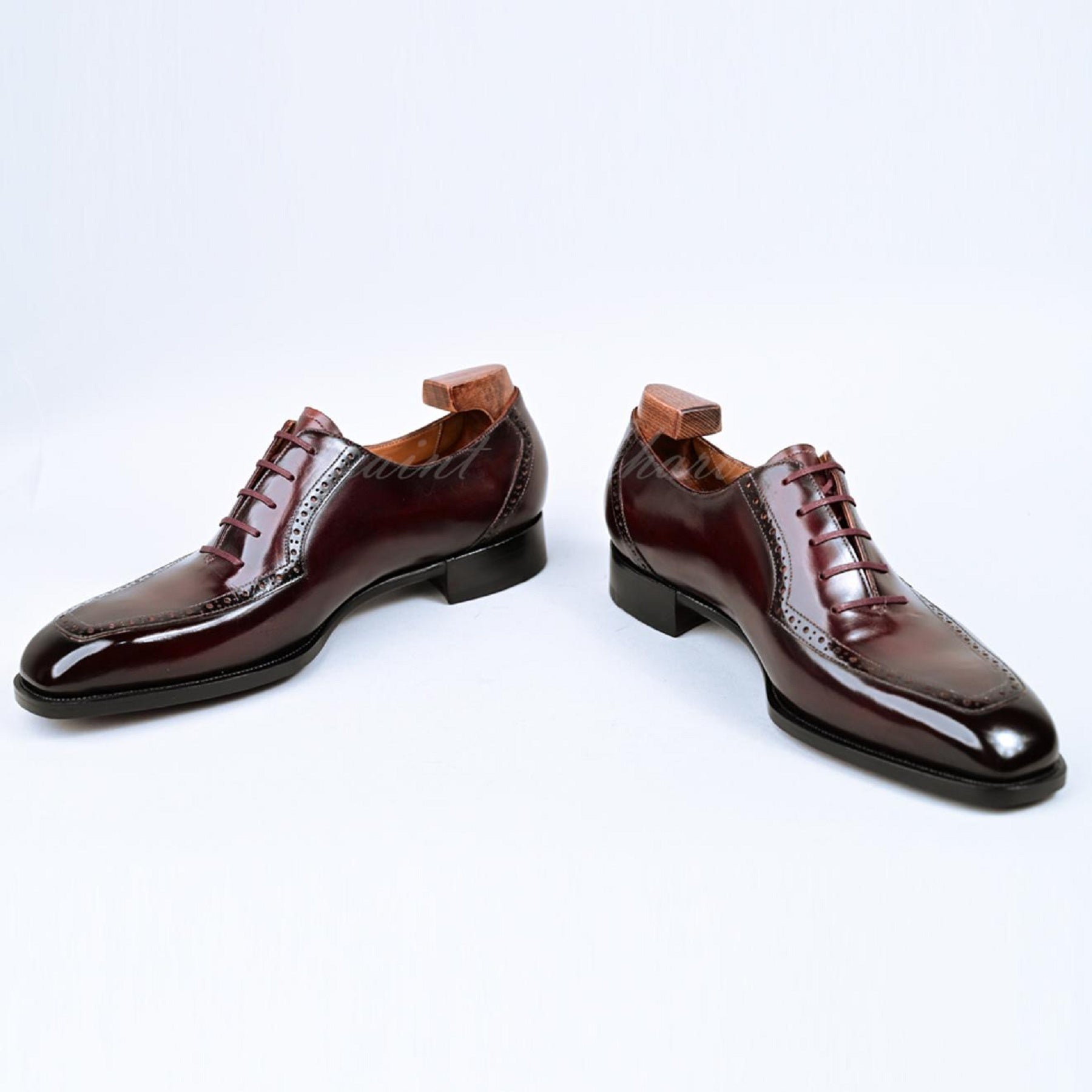 VSong Brown Oxfords Mens Dresses Shoes Genuine Leather Business Shoes