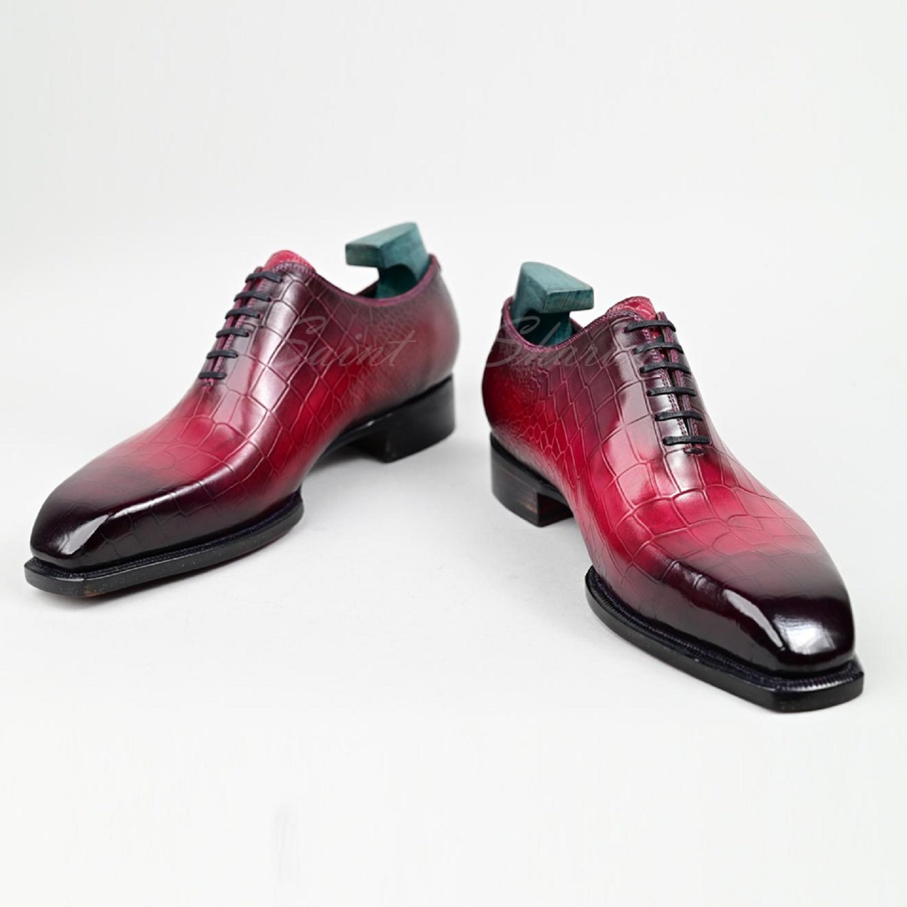 VSong Luxury Crocodile Oxfords Shoes Embossed Calfskin Multicolor Men Shoes