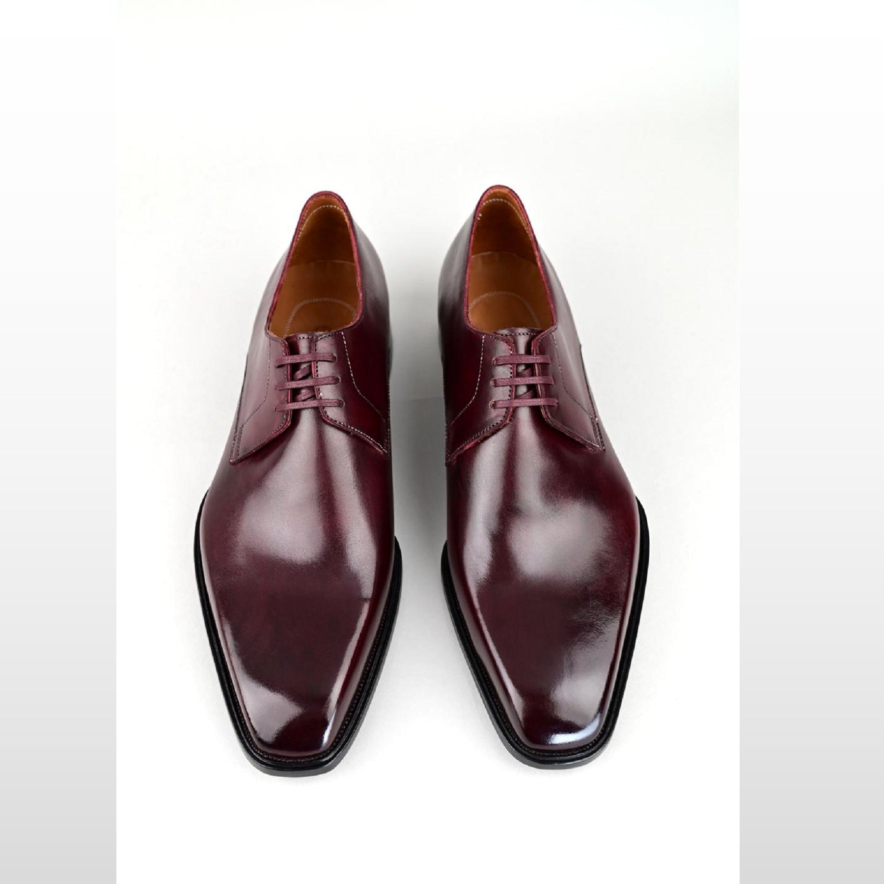 VSong Brown Derby Shoes Wholecut Cap Toe Men Business Shoes