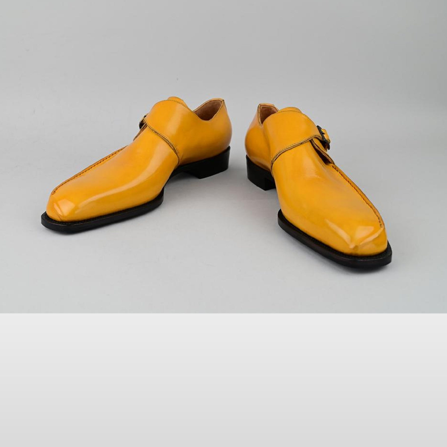 VSong MTO Yellow Single Monkstraps Shoes