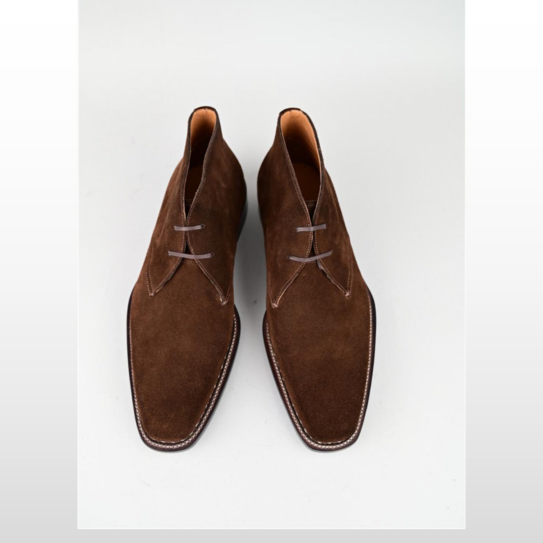 VSong MTO Brown Suede Norwegian Derby Shoes