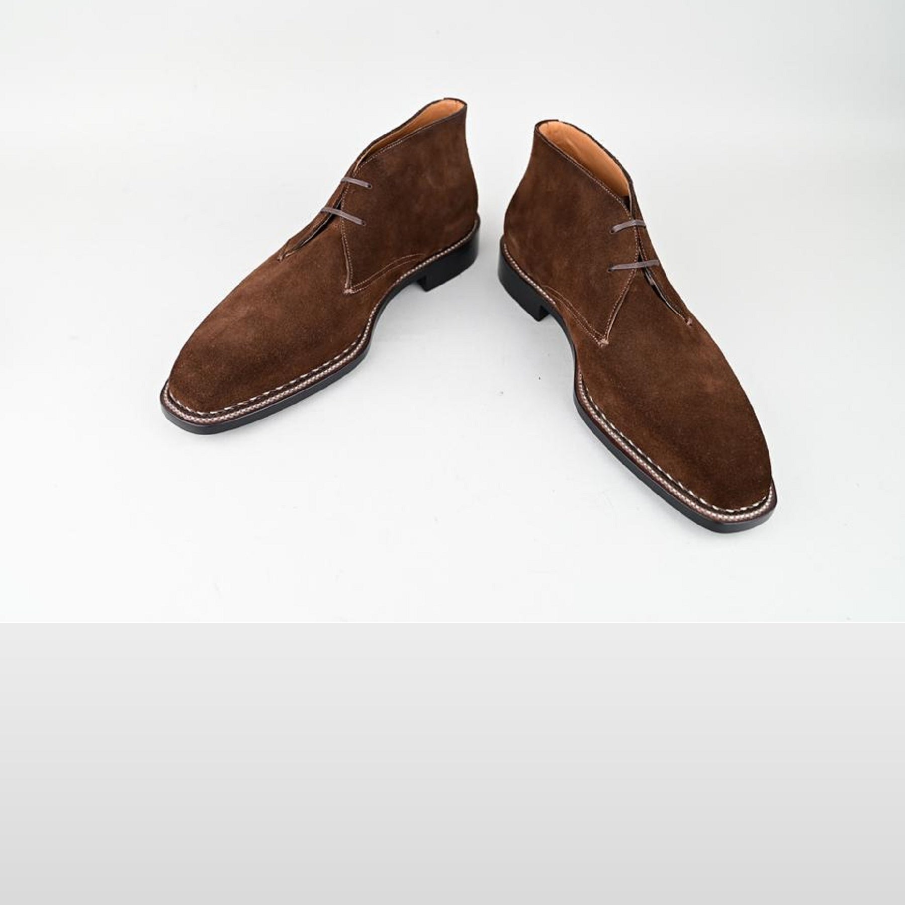 VSong Norwegian Derby Shoes Brown Suede Welted Men Cap Toe Business Shoes