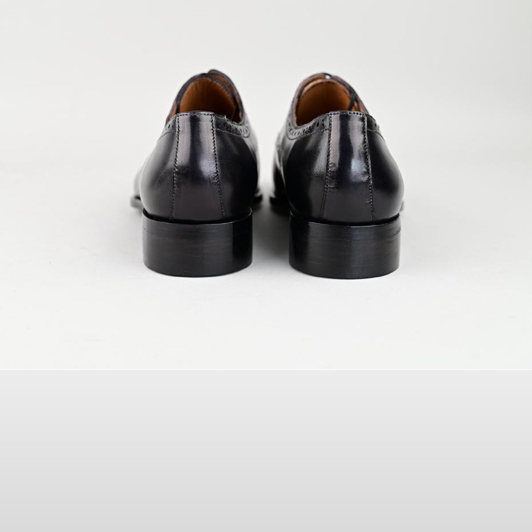 VSong MTO Black Derby Shoes Hand-Painted