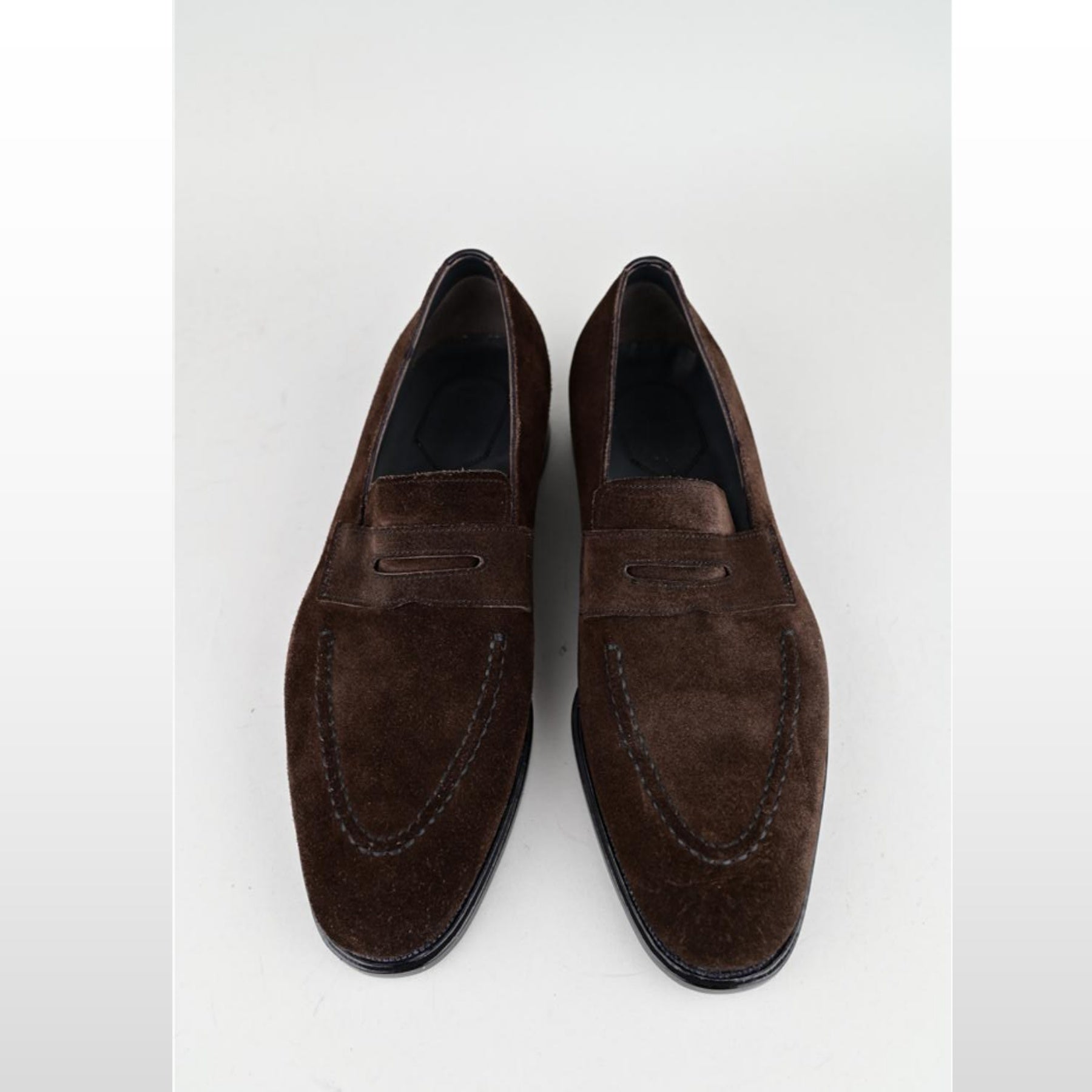 VSong Loafers Shoes Brown Suede Goodyear Welted Business Shoes