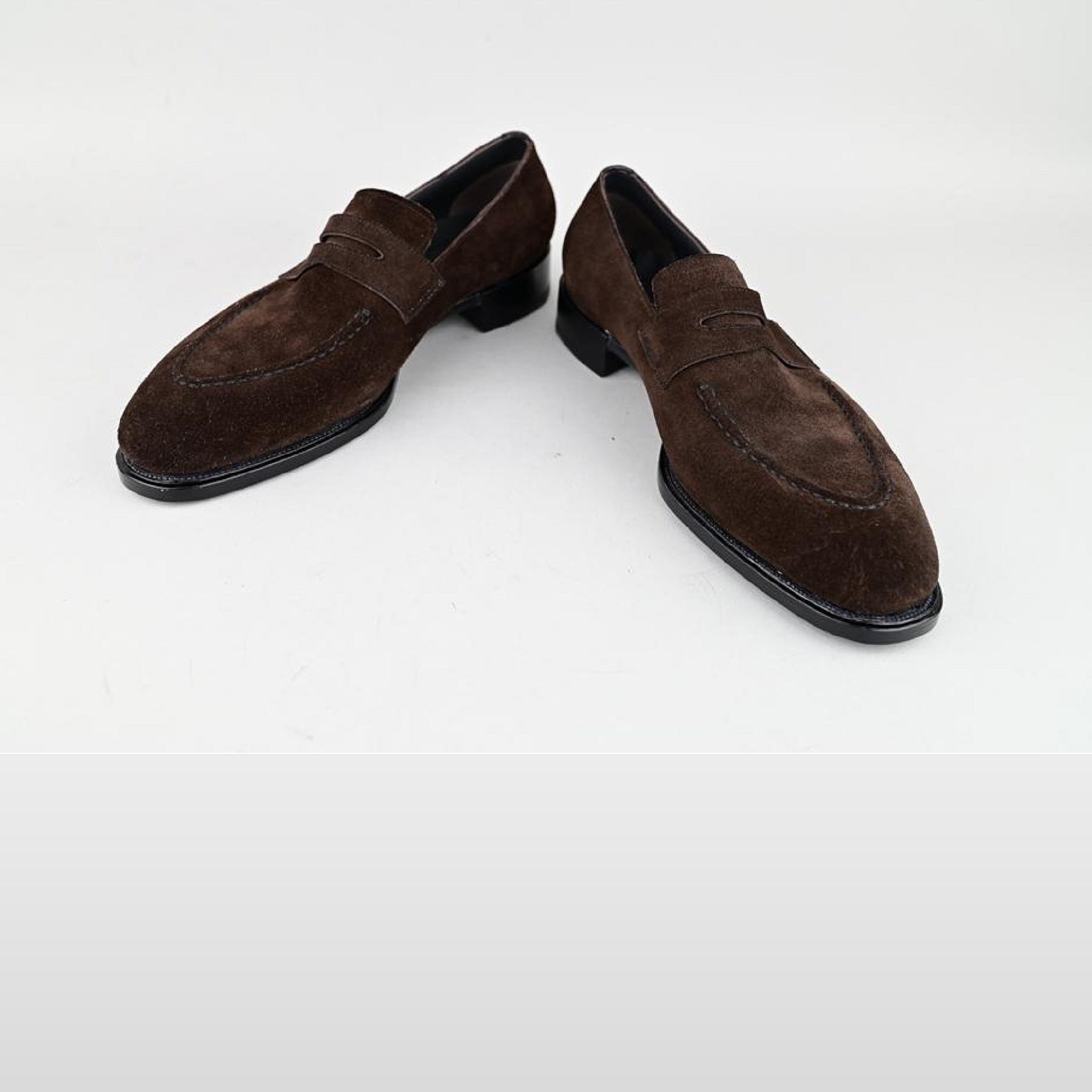 VSong Loafers Shoes Brown Suede Goodyear Welted Business Shoes