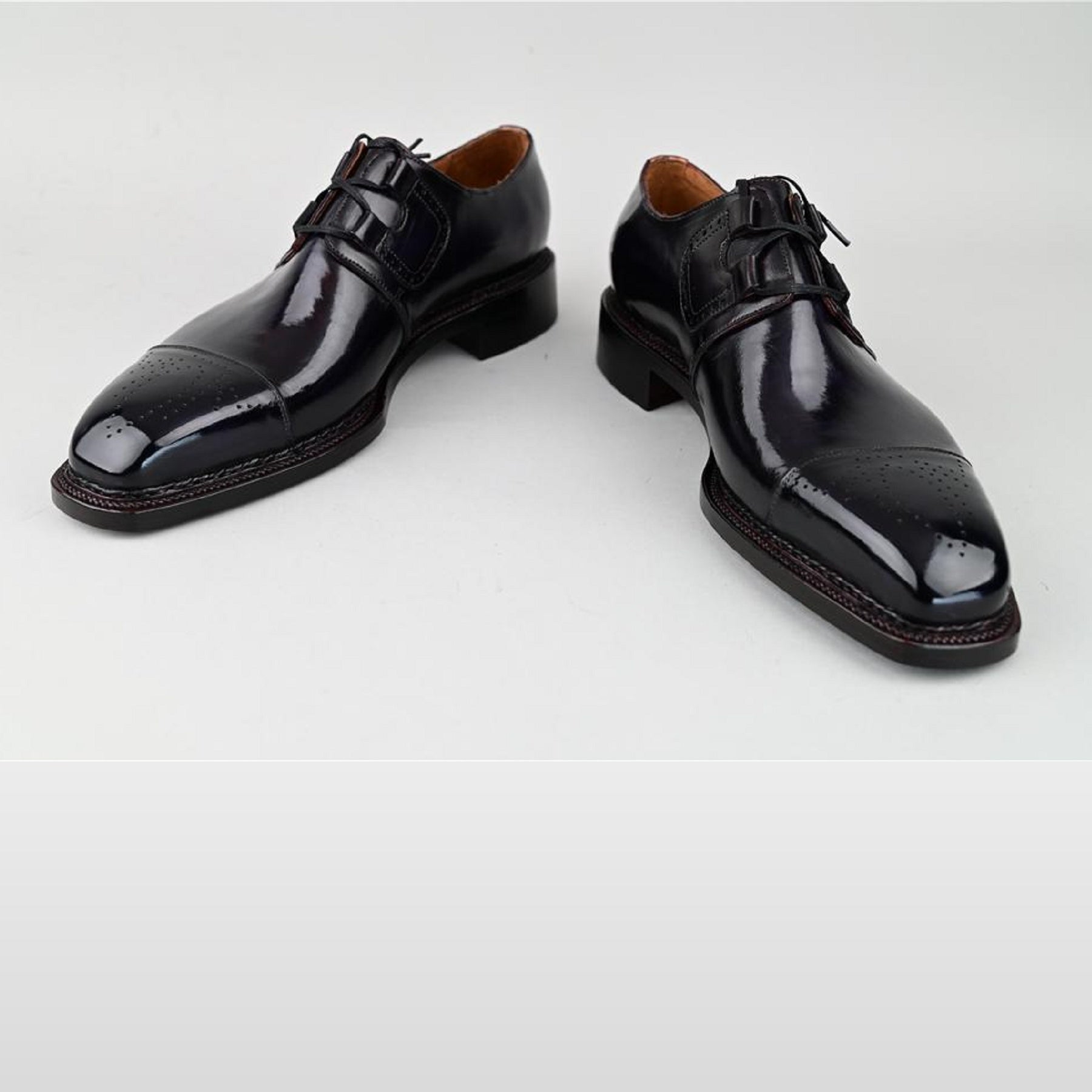 VSong MTO Black Norwegian Welted Derby Shoes