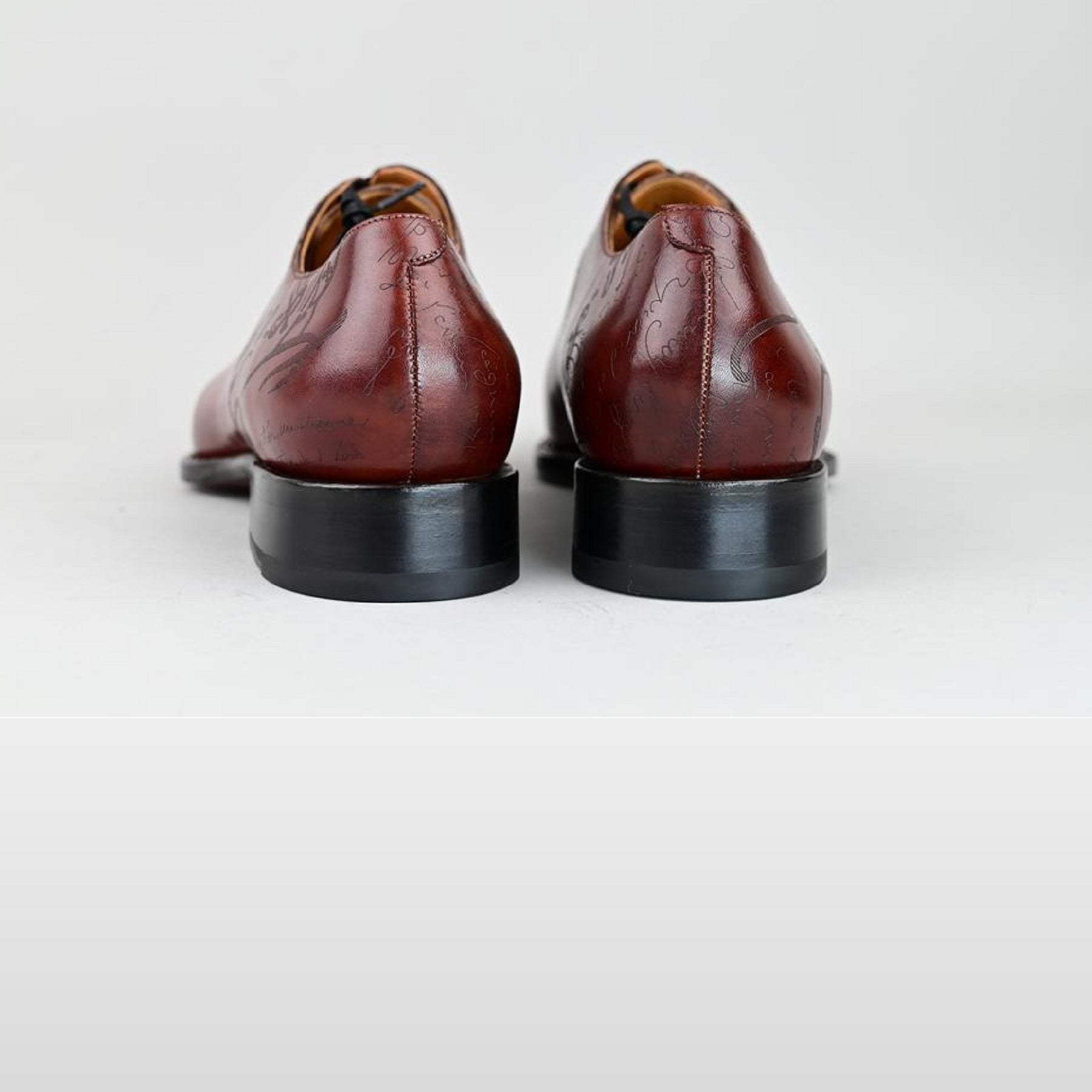 VSong Burgundy Oxfords Leather Burnished Wedding Groom Shoes