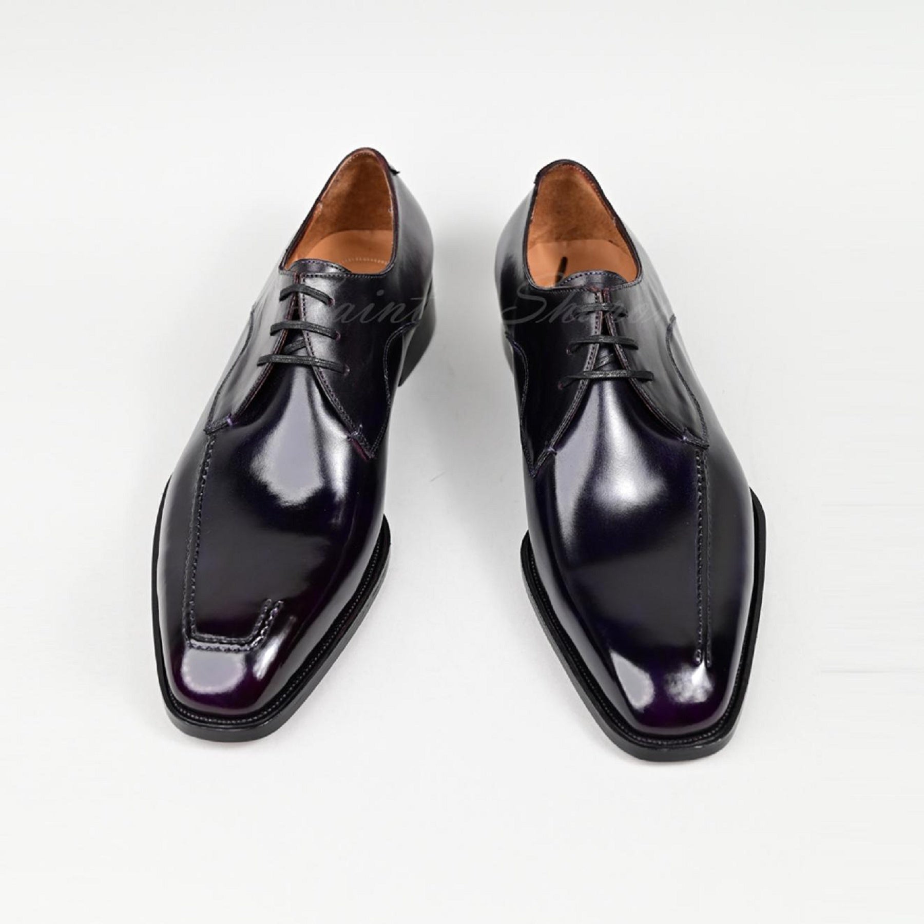 VSong MTO Black Derby Shoes