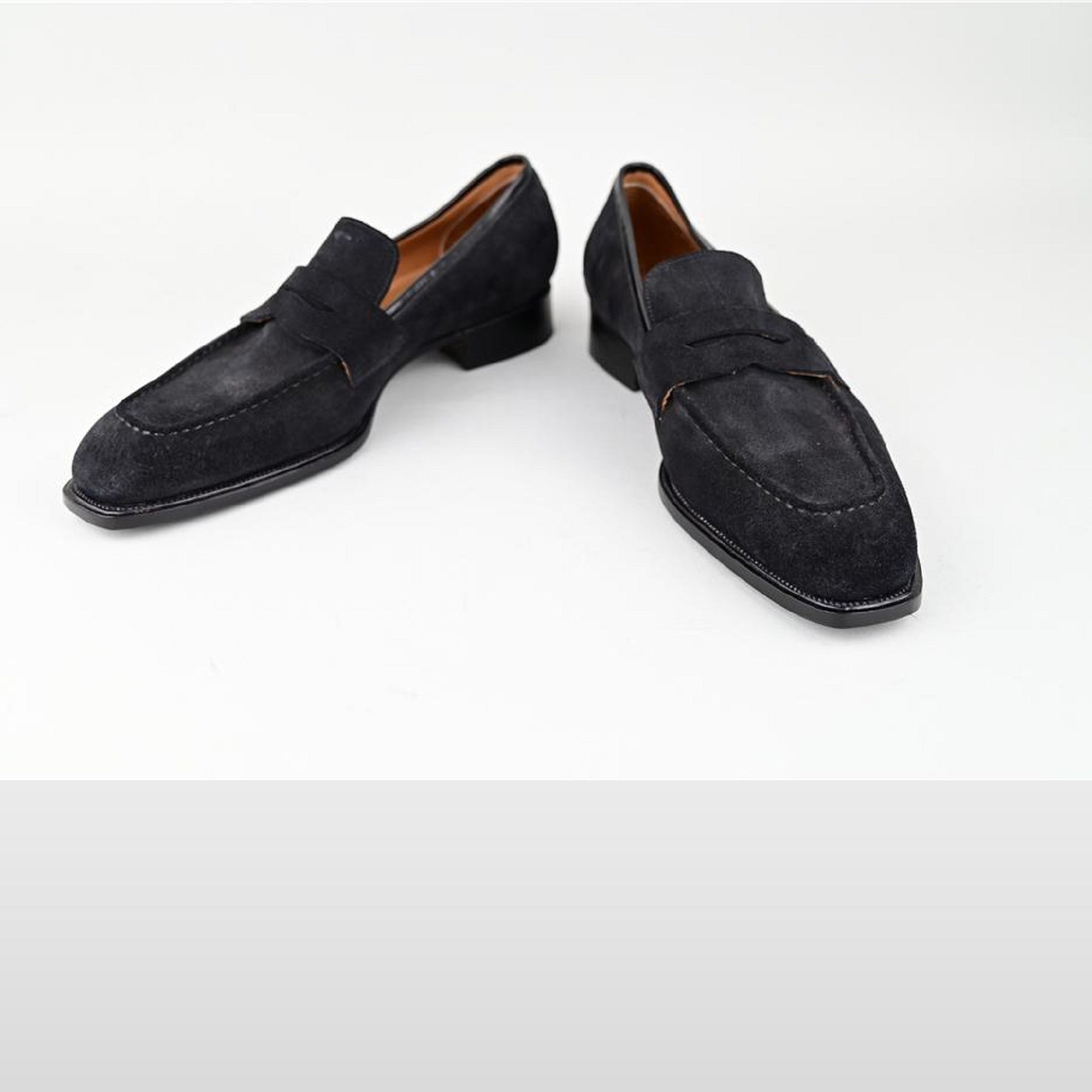 VSong MTO Black Suede Loafers Shoes