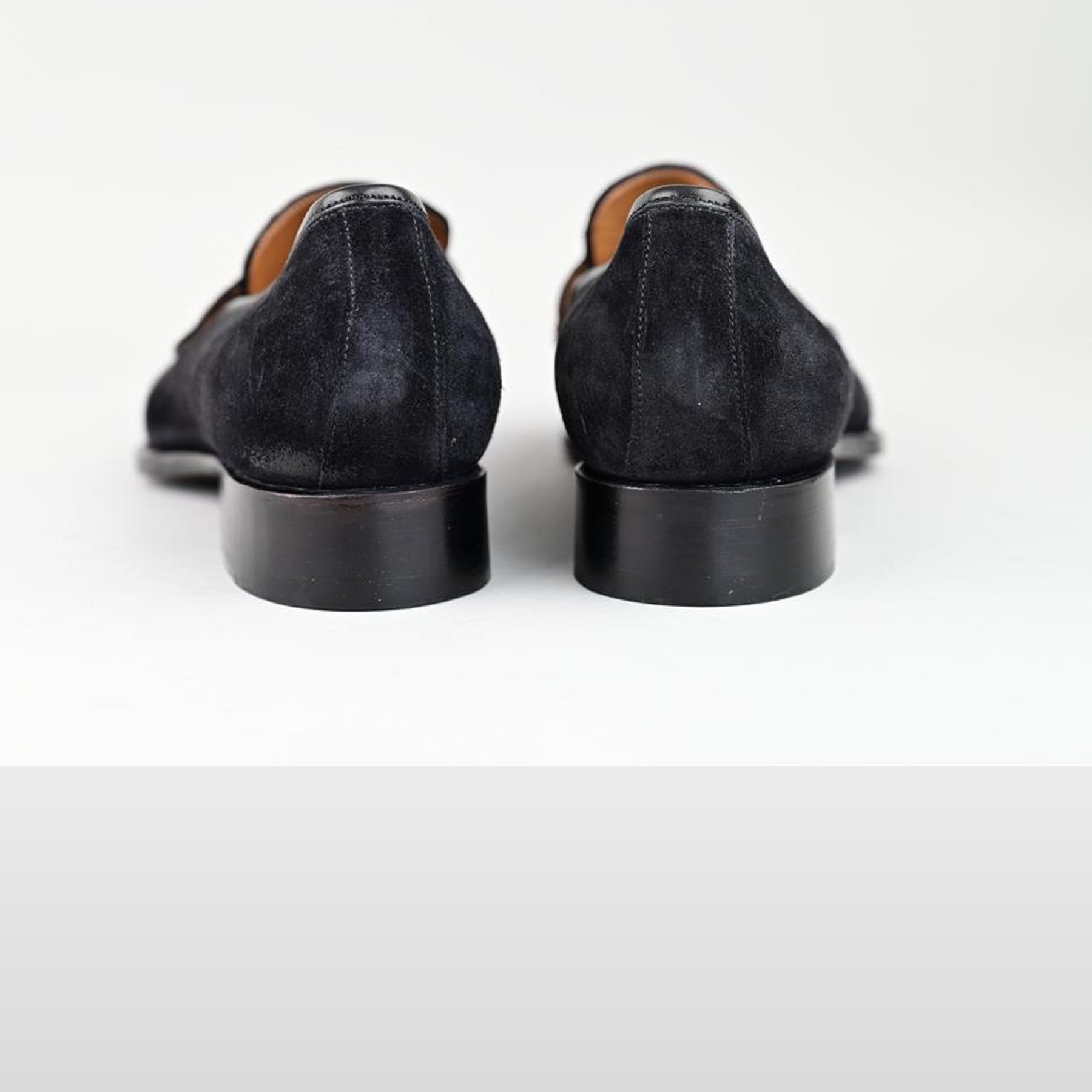 VSong MTO Black Suede Loafers Shoes