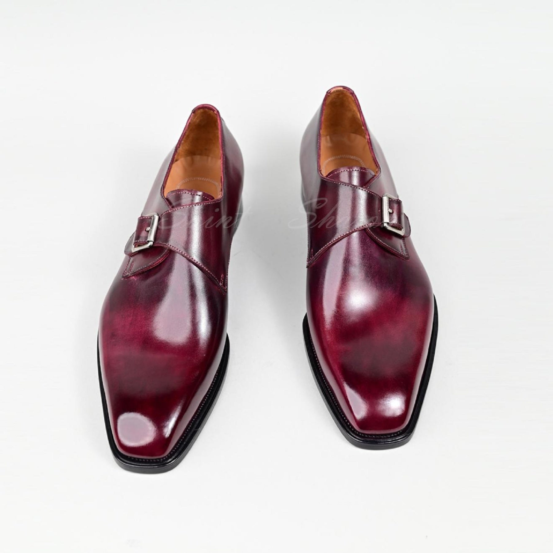 VSong MTO Wine Single Monkstraps Shoes