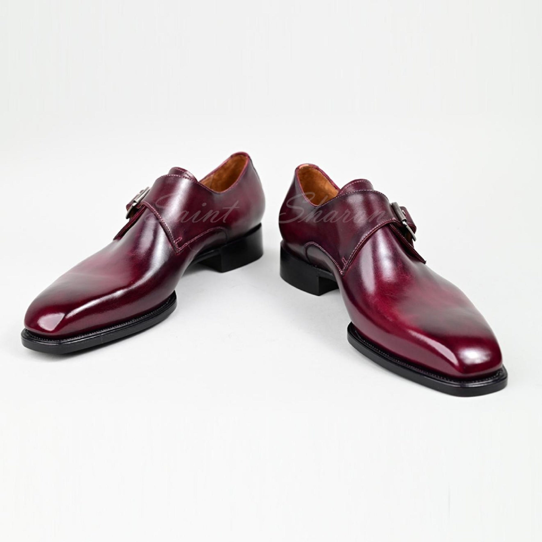 VSong MTO Wine Single Monkstraps Shoes