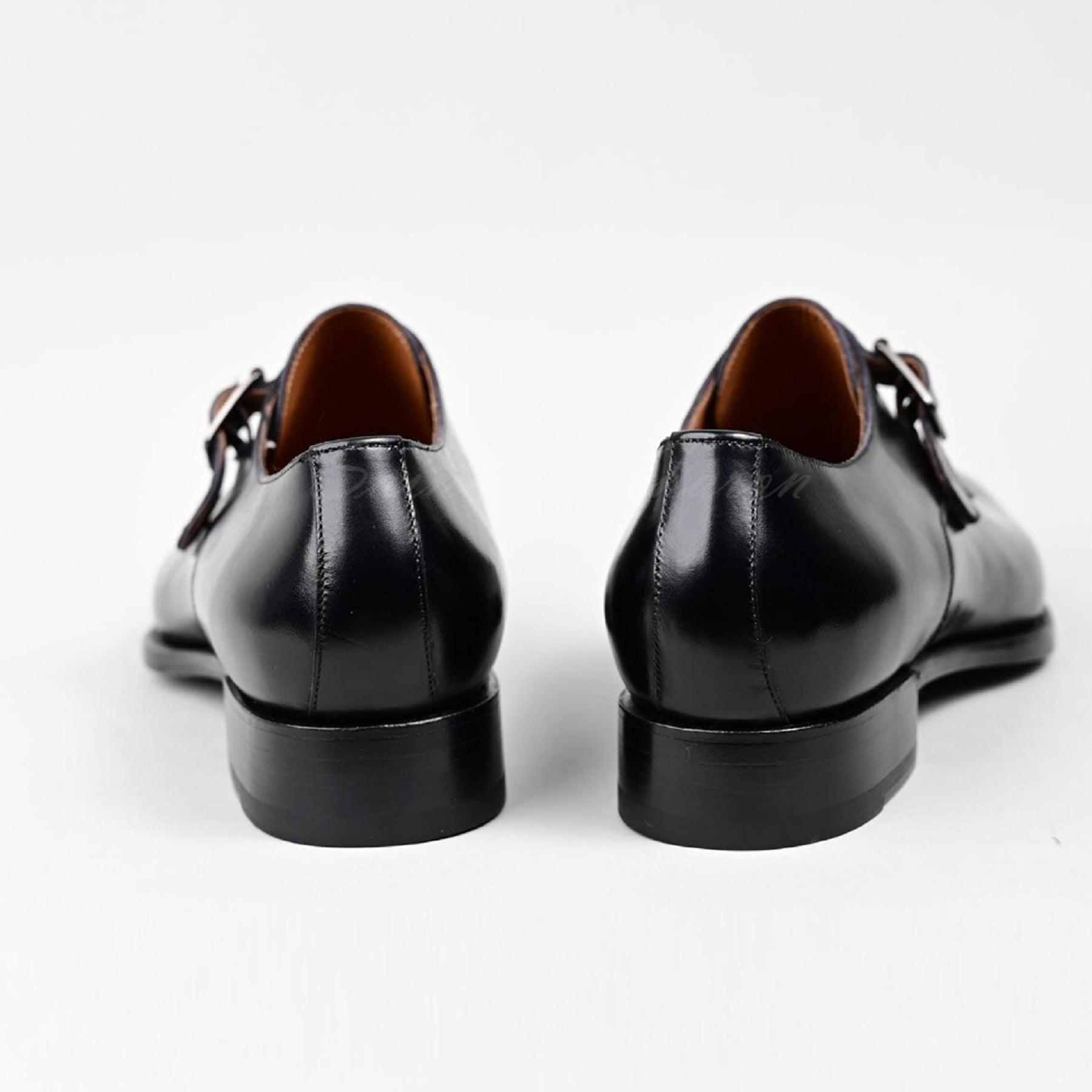 VSong MTO Black Mens Single Monkstraps